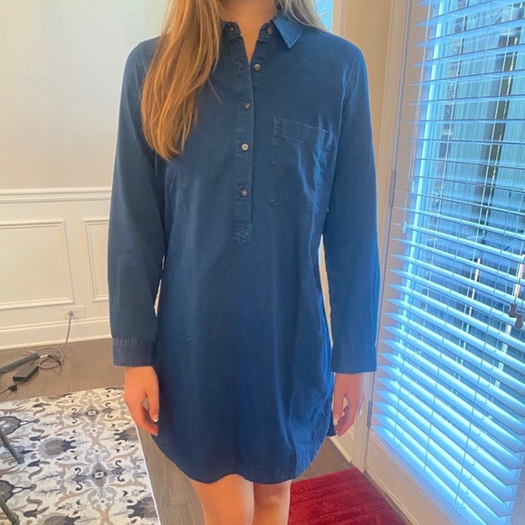old navy dark denim dress Denim Mini Dress